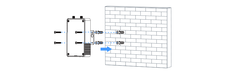ug56 lorawan gateway wall installation