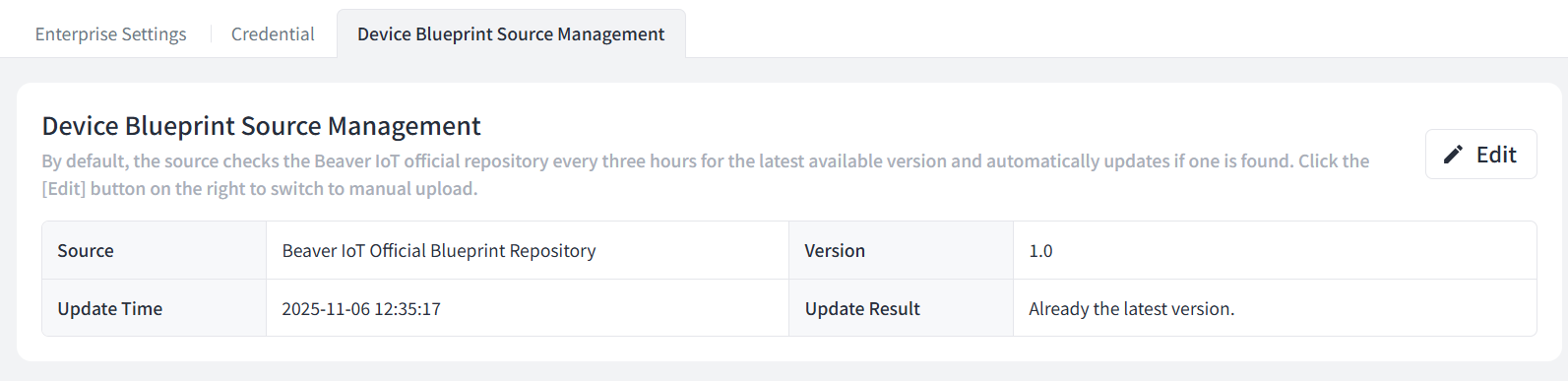 Device-blueprint-source-management