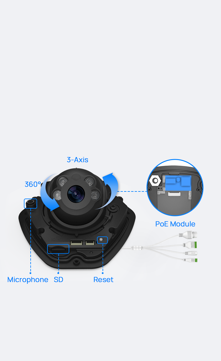AI Vandal-proof Mini Dome Camera: Compact Size, Maximum Protection