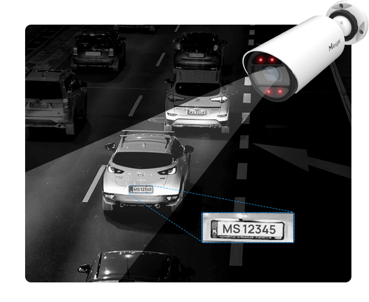 Entrance & Exit AI LPR Bullet Camera