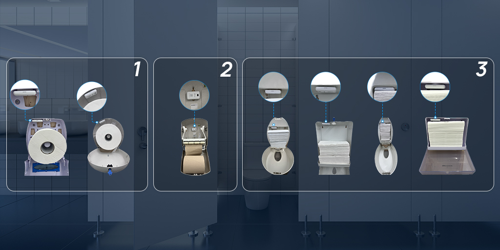 smart restroom level monitoring installation