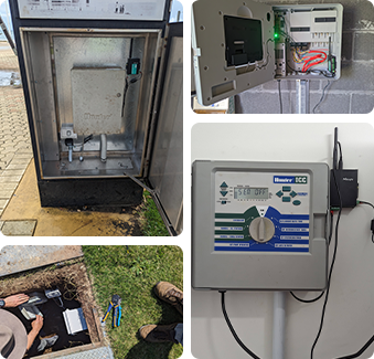 smart irrigation in city installation controller
