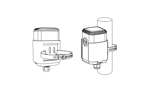 em500 pt100 platinum temperature sensor pole mounting