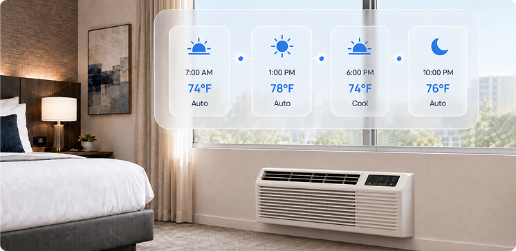 automated ptac temperature scheduling