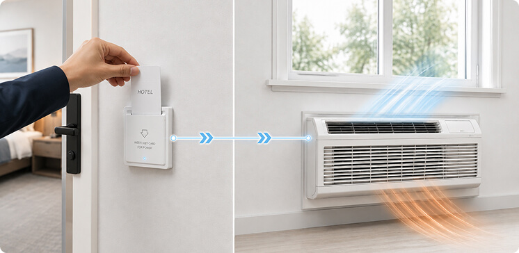 keycard activated ptac hvac control