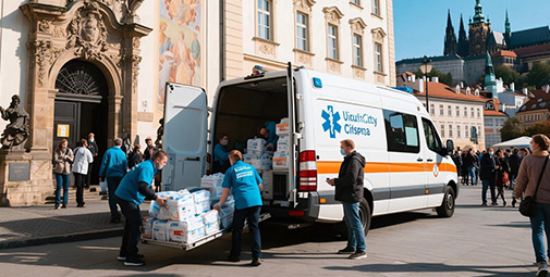 temperature monitoring medical material transportation czech republic