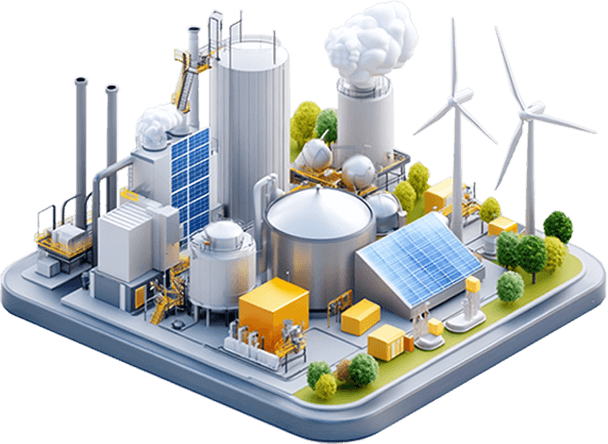 milesight2023 Energy plant 3D display translucent tempered glas d