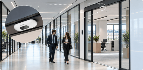 People counting at a tenant-perimeter access point