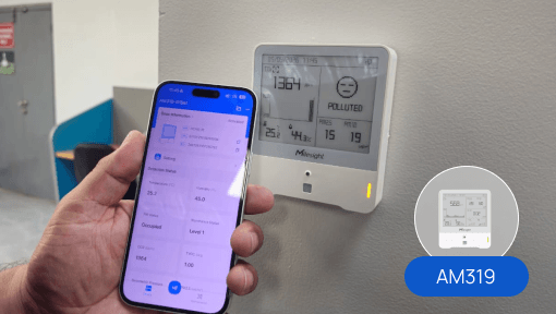 AM319 sensor installed at the business center