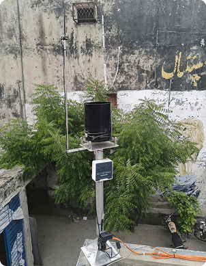 Rain gauge installation