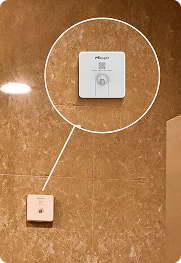 Stall occupancy sensor installed in restroom