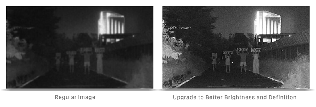autoAdjust The comparison of the image of the regular IR and Smart IR II Technology.