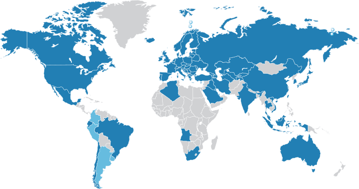LPR for most countries and regions