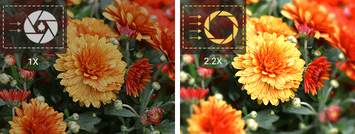 F1.0 Super Aperture, full-color image performance