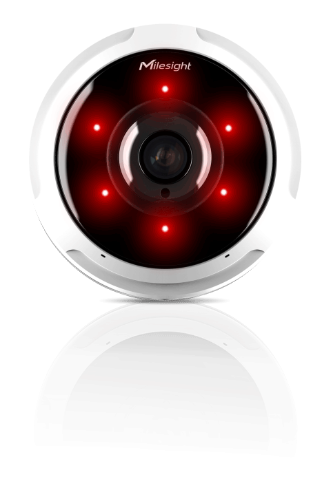milesight fisheye camera pro with smart ir function on