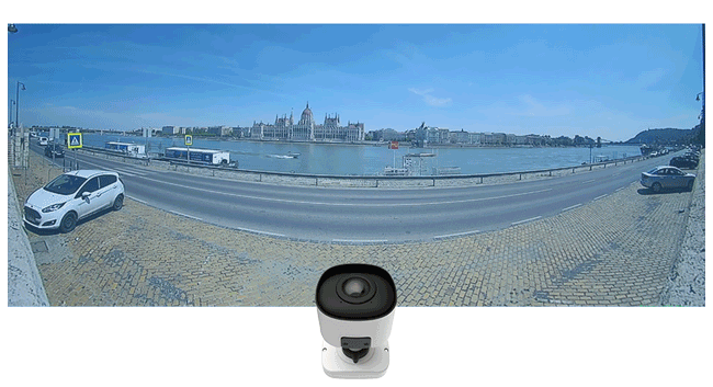 180deg the image of 180° panoramic bullet camera