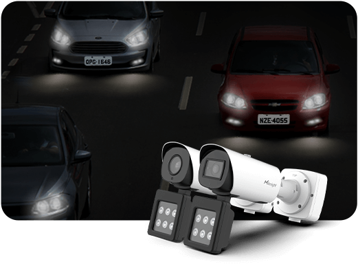 white LED light ai lpr camera