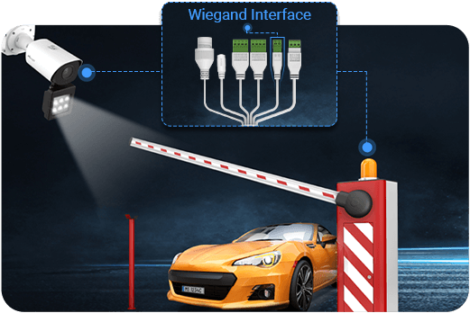 Wiegand interface of suplement light ai lpr camera