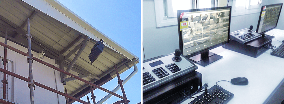 2 H.265+ Motorized Pro Bullet Network Camera and Central management system in the Jacksons International Airport.