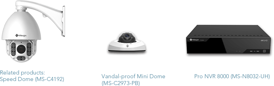 speed dome, vandal-proof mini dome camera, Pro NVR 8000