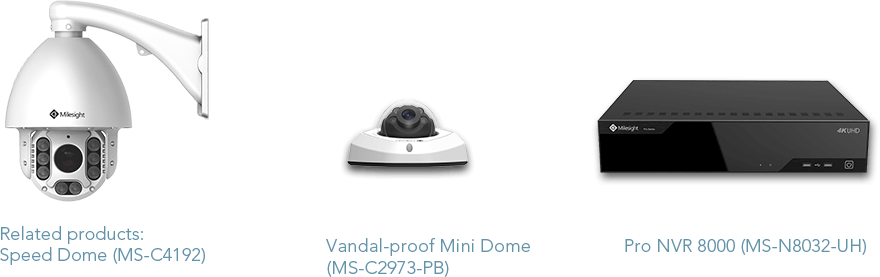 products speed dome, vandal-proof mini dome camera, Pro NVR 8000