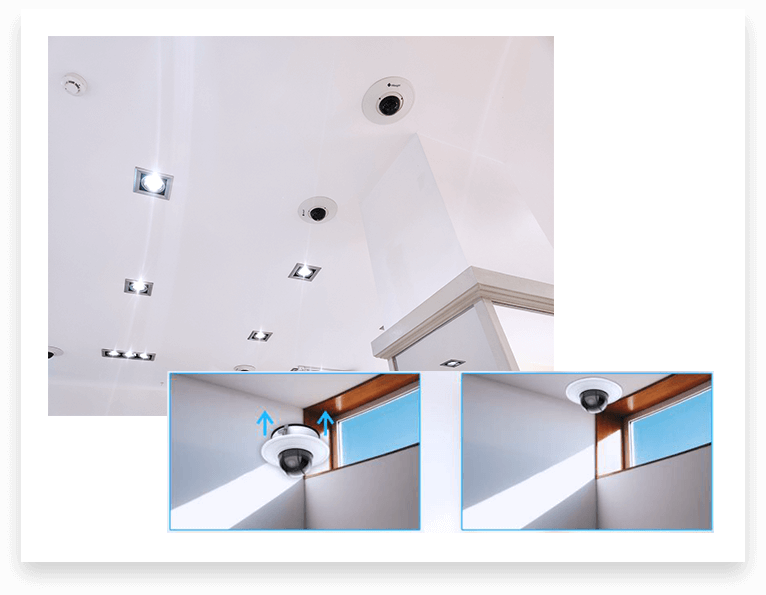 solution1 Milesight recessed installation for concealment is suitable for retailing store