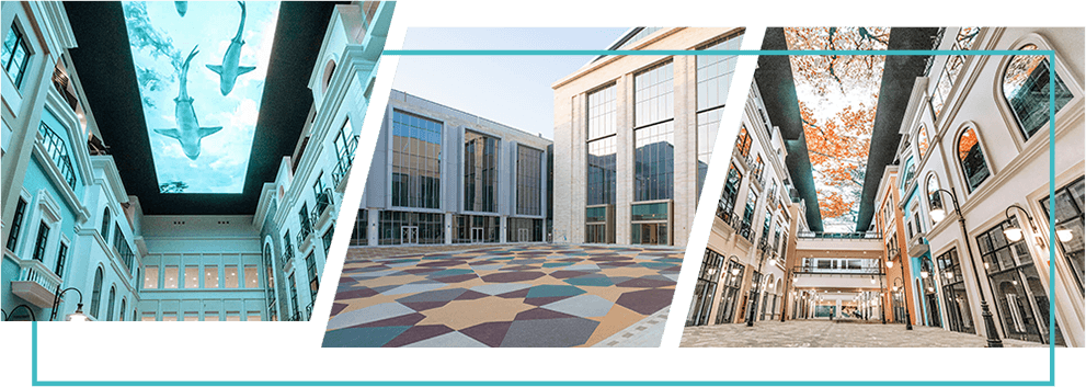 overview of the shopping mall