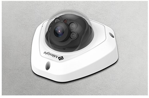 compact The Milesight Vandal-proof Mini Dome Network Camera.