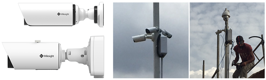 suitable The Milesight Pro Bullet camera and Mini Bullet camera, which have been installed in outdoor areas.