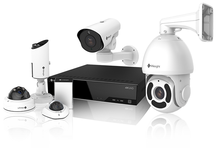 mnc Milesight Video Surveillance solution with Mini PTZ Bullet Network Camera, Speed Dome Network Camera, Dome Network Camera and Bullet Network Camera.