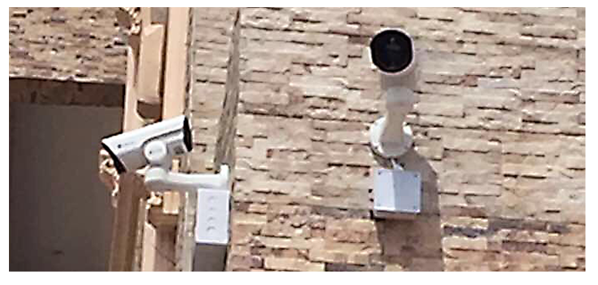 ptz Milesight Network Camera in the outdoor areas.