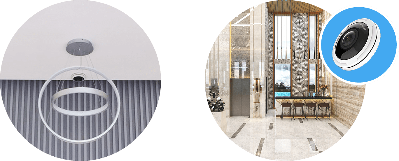 solution2 Milesight fisheye Camera safeguards lobby and hallway of apartments
