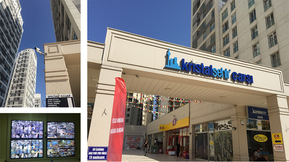 the entrance of the cystal residential with milesight network video solution residential security