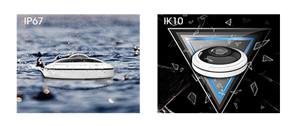 ip67&ik10 IP67, IK10, NDAA Fisheye Camera