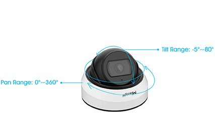 3-Axis Design, Weather-proof Mini Dome Camera