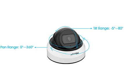 3-Axis Design, ndaa ai Weather-proof Mini Dome Camera