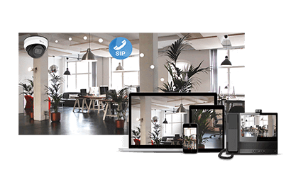 sip ndaa ai Weather-proof Mini Dome Camera, SIP, VoIP