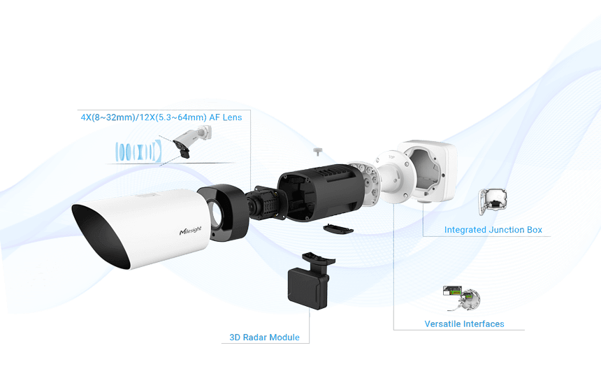 radar camera with easy installation