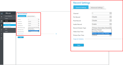 dual stream recording Dual Stream Recording of ndaa nvr