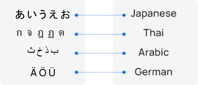 non english charactor recognition