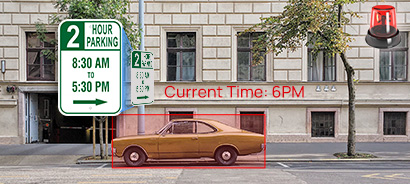 parking hours violation detection
