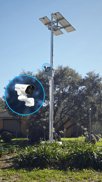 Solar-powered monitoring camera