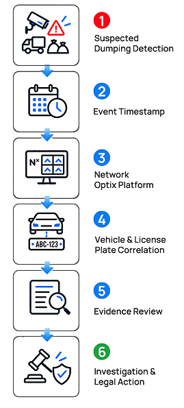 Illegal dumping investigation workflow