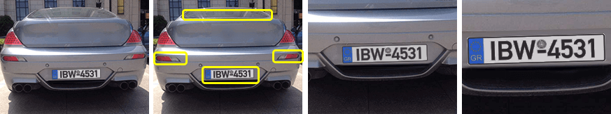 1 Recognize license plate localization by LPR algorithm