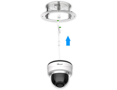 combined Recessed Mount with Mini PTZ Dome Camera
