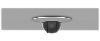 20 Recessed Mount with Mini PTZ Dome Camera installed in the wall