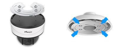 28 bracket and Mini PTZ Dome Camera