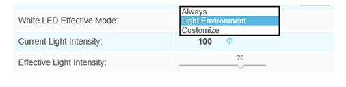 7 white led effective modes