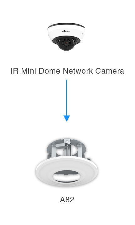 recessed camera mount mini dome camera