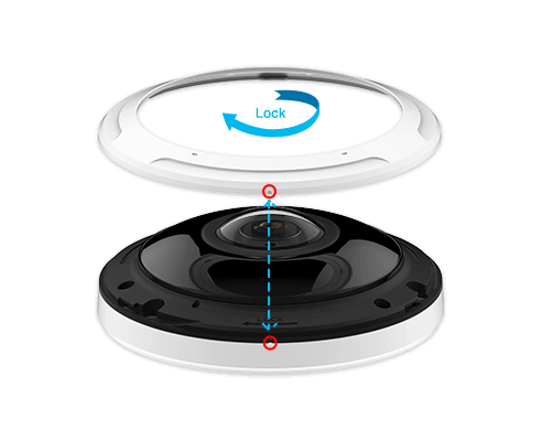 9 fiseye camera with top cover